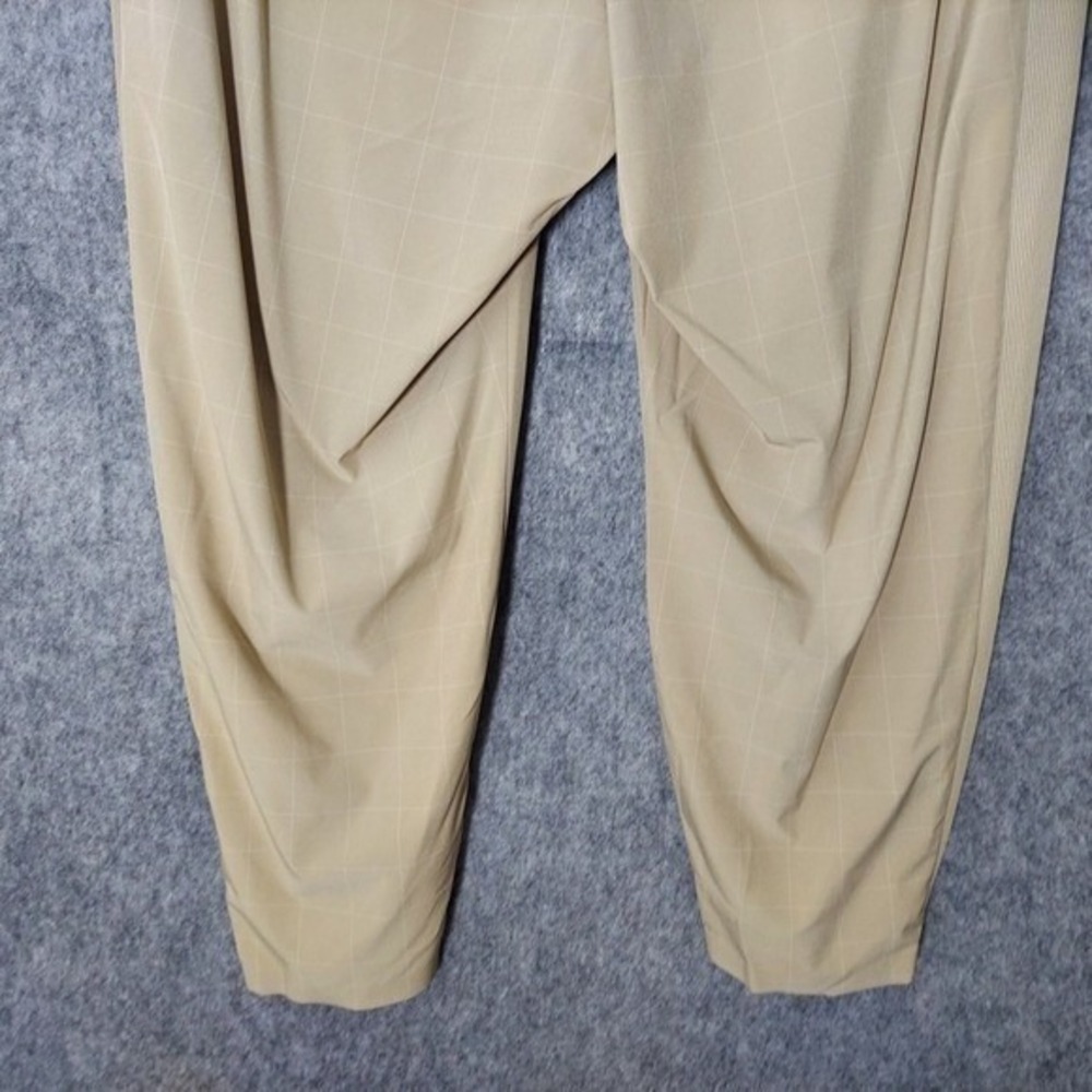 Athleta Brooklyn Pants Plus 20 Tan Windowpane Travel Stretch Tapered Pull On - Picture 9 of 11